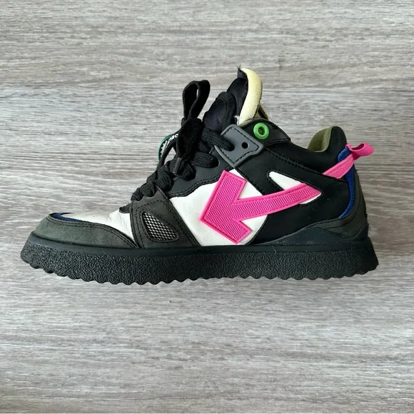 OFF-WHITE Unisex Black Pink Oversized Sponge Sole Sneakers